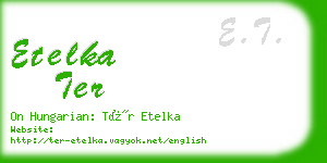 etelka ter business card